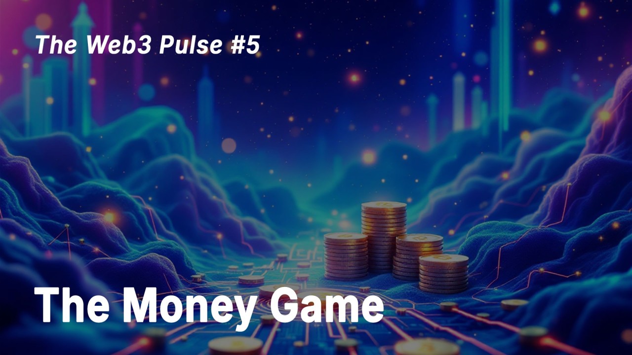 The Web3 Pulse issue 5 cover with glowing coins in a futuristic landscape.